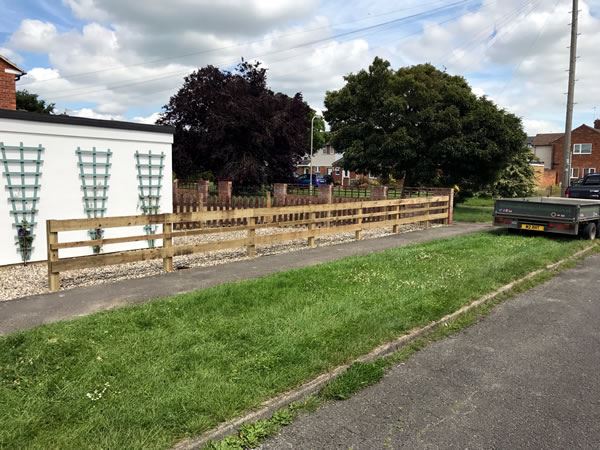 Post and rail fencing in Abingdon